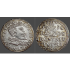 Речь Посполитая: Литва и Польша, трояк (м.д. Рига)/ три гроша/ 3 Grossus (Riga) 1596 г., состояние VF, Жигимонт III/ Sigismund III