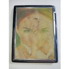 Винтажный портсигар с переливающимися картинками . С рубля .