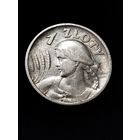 Красивая монета. 1 злотый 1925 жница,с рубля