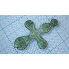 Крестик старинный, нательный. Бронза, литье.