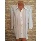 Рубашка на 58 размер, хорошее состояние. Легкая, в синюю и розовую полоску. Длина 74 см, ПОгруди 64 см, рукав укорочен. Покупала в Польше.