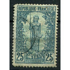 Французские колонии - Среднее Конго - 1907г. - женщина, 25 с - 1 марка - гашёная [Mi 8]. #4-W1-129-A-1