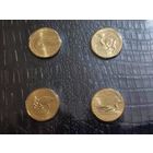 Австралия 1 доллар 2022 г. Динозавры набор 4 шт.