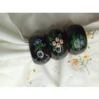 Кольца для салфеток деревянные с цветочным рисунком