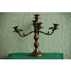 Подсвечник медь, латунь   (высота 28 см , ширина 33)