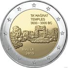 2 евро 2019 Мальта Храм Та Хаджрат UNC из ролла