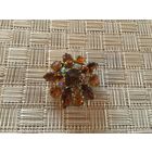 Брошь Чехия Коньячные стразы 50-е г