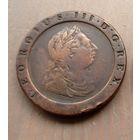 Великобритания 2 пенса 1797(1).  "Колесо телеги". Георг III
