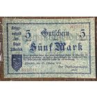 Банкнота 5 марок 1918 год. Эльберфельд. Веймарская республика.