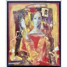 Герасимов В.А "Девушка с попугаем", 2001г. Холст, масло. Размер 62х50 см.