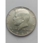 США 50 центов 1966. г. Серебро.