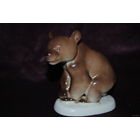 Фарфоровая статуэтка: "Идущий мишка" - пр.ЛФЗ: времён СССР., - *1950-60-е гг. Фарфор/деколь. Сохранность хорошая. Оригинал.