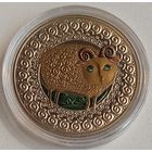 Эксклюзив! Овен Знаки Зодиака, 1 рубль 2009, Cu-Ni, #Belcoinart colored version