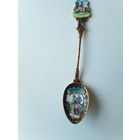 Ложка эмали "галантная пара" 50е годы СССР.Редкая.