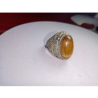 С рубля без мц. кольцо-перстень на тонкий пальчик 875пр.