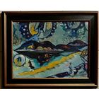 Кищенко А.М.Нар.худ.По реке жизни. Холст на картоне.Размер с рамой 70х56 см.