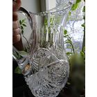 Кувшин  большой хрустальный антикварный Чехословакия  1600 мл