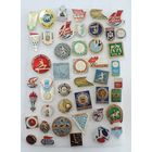 Значки "Спортивные игры" СССР - 45 шт. Алюминий.