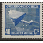 Чили 1942  авиапочта самолет и горы 40c MNH