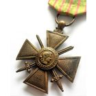 WWI ВОЕННЫЙ КРЕСТ С РЕДКОЙ СЕРЕБРЯНОЙ ЗВЕЗДОЙ. ФРАНЦИЯ. ПМВ (1914 - 1918 г.г.)