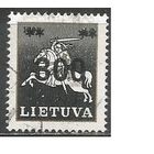 Литва. Герб. Литовский воин. Надпечатка нового номинала. 1993г. Mi#514.