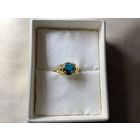 Кольцо Зелёный топаз имитация Германия винтаж