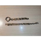 Цепочка для карманных часов с остатками позолоты, длина 25 см., клеймо Victoria A*D.