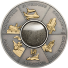 RARE Острова Кука 5 долларов 2016г. "Шаттлы". Монета в капсуле; деревянном подарочном футляре; номерной сертификат; коробка. СЕРЕБРО 31,10гр.(1 oz).