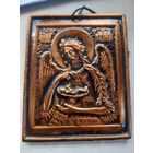 Икона литая силумин тяжелый СССР Архангел с младенцем