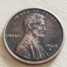 США 1 цент 1969г. D