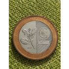 Филиппины 20 писо ( песо ) 2020г (- Мануэль Кесон - флора - биметалл )