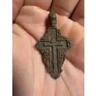 Крестик-Лепесток нательный старинный