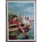 Становов А. На лодке. 1959 г. Подписана