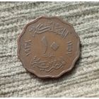 Werty71 Египет 10 миллим 1938 Бронза коричневый цвет
