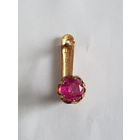 Серьга с кристаллом. Размер 1,5 см. Одна штука.