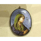 МЕДАЛЬОН БМ ЭМАЛЬ. В СЕРЕБРЕ.18 век