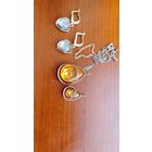 СССР Серьги и две подвески с цепочкой