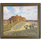 Поплавский Г.Г Народный художник Беларуси"Осень.Дорога к дому", 2014г. Холст, масло. Размер 60х70 см.