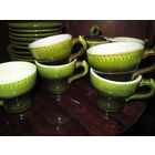 Кофейный сервиз,12 блюдец,5 чашек,сахарница,сливочник.Канаково.ЗИ К.1968 г.С рубля.