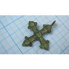 Крестик старинный, нательный. Бронза, литье.