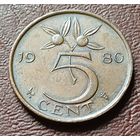 Нидерланды 5 центов, 1980    ( 2-1-1 )
