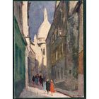 Н.А.Соколов. Париж. Улочка на Монмартре. Изд.1962