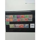 Западный Берлин 1949 Серия из 19 марок "Стандарт. Архитектура и виды Берлина" (гашеные без клея с наклейками) Mi.42-60 каталог 60.40 евро