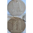 С 1 РУБЛЯ ! ЛОТ ДВЕ СТАРИННЫЕ 1930 ГОДЫ ЁЛОЧНЫЕ ИГРУШКИ ГЕРМАНИЯ ГЕРБ ГОРОДА