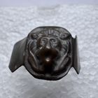 Шикарный старинный перстень с головой льва