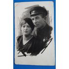 Фото военного с Женщиной. 1935 г. 9х14 см.