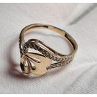 С рубля! кольцо перстень серебро 925, Позолота, много лотов с рубля! без мц. #8