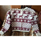 Кофта с зимним узором из Оленей, новая, р.XL (р.48-50)