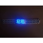 LED watch, светодиодные часы-браслет, Iron Samurai silver, синяя индикация. Торг есть.