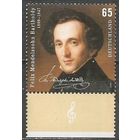 Германия. 200 лет со дня рождения Ф.Мендельсона. Композитор. 2009г. Mi#2720.